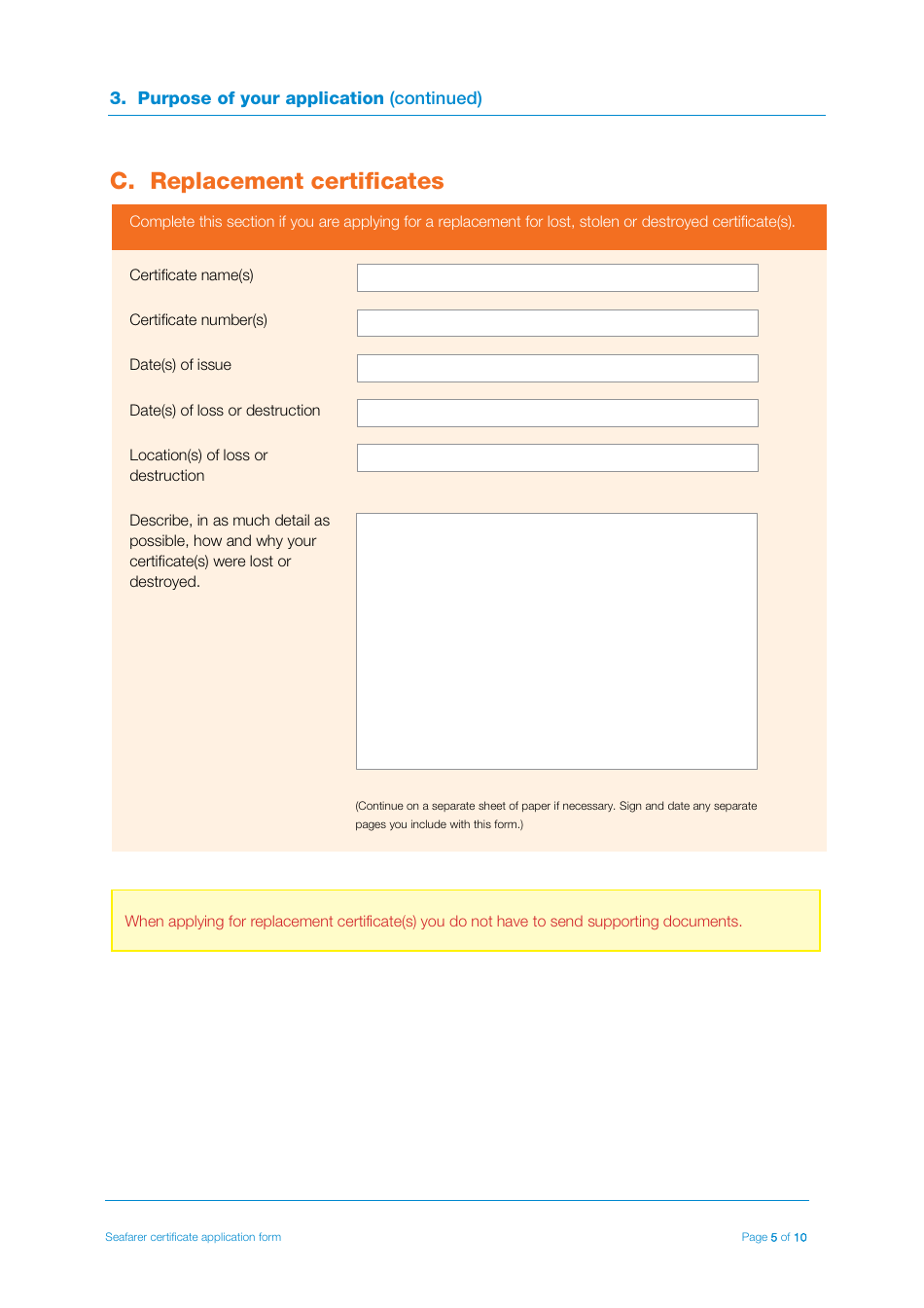 Seafarer Certificate Application Form - New Zealand, Page 5