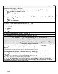 Pre-employment Health Form for Employees/Providers/Volunteers in Child Care Centers - Region of Waterloo, Ontario, Canada, Page 2