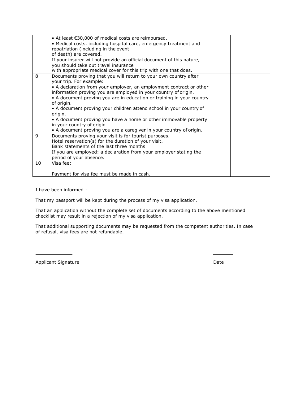 Checklist for a Schengen Visa Application for Tourist - Netherlands Visa Application Center - Netherlands, Page 2
