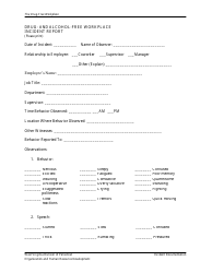 Drug- and Alcohol-Free Workplace Incident Report Form - West Virginia