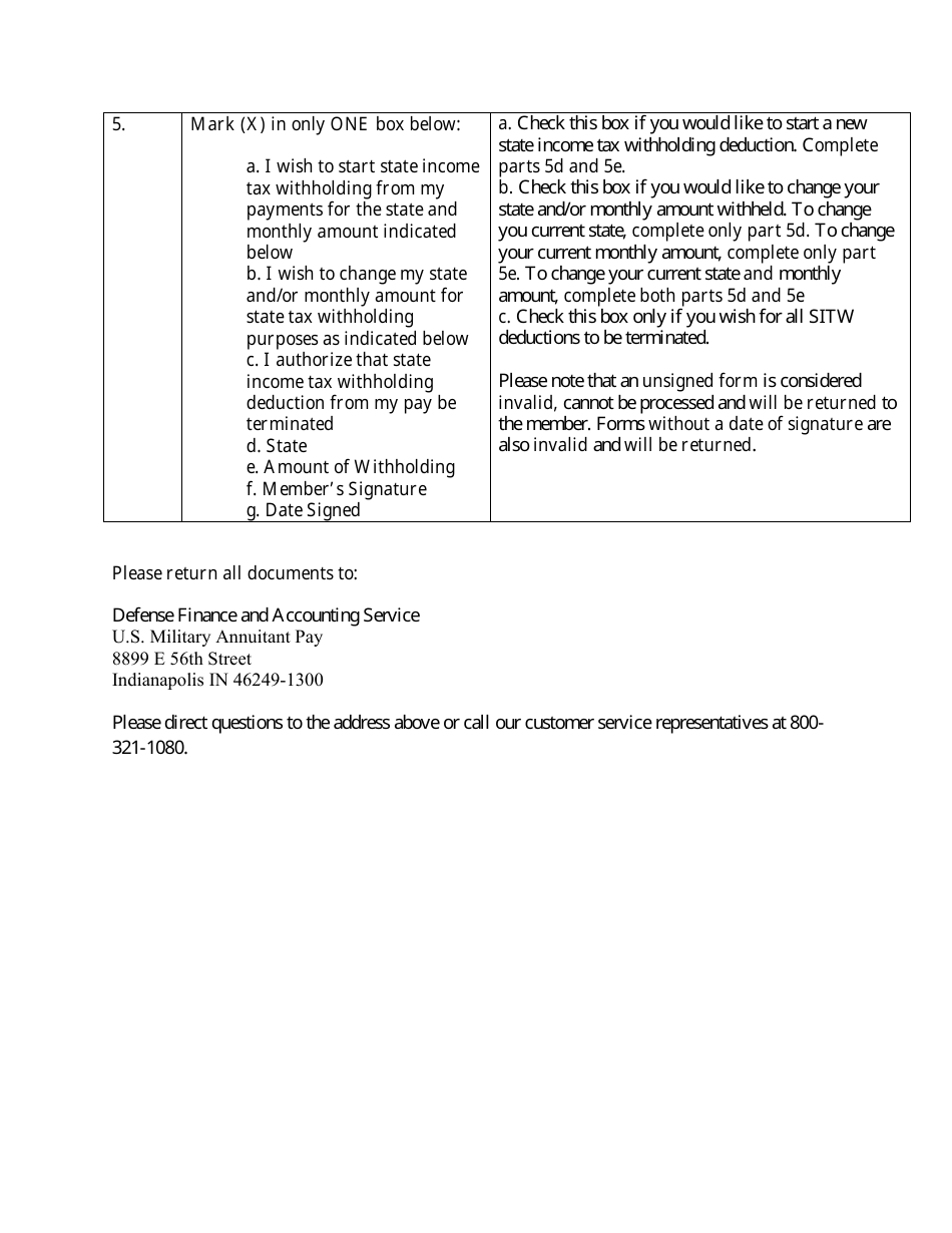 Download Instructions for DD Form 2866 Retiree Change of Address ...