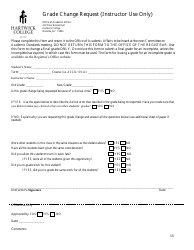 &quot;Grade Change Request Form - Hartwick College&quot; - Oneonta, New York