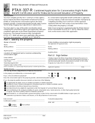 Form PTAX-337-R &quot;Combined Application for Conservation Right Public Benefit Certification and for Reduced Assessed Valuation of Property&quot; - Illinois