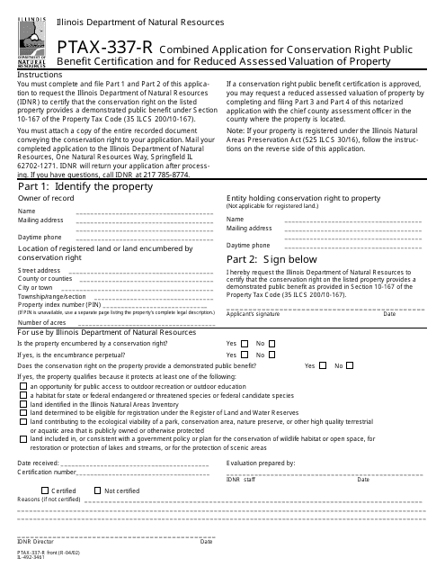 Form PTAX-337-R  Printable Pdf