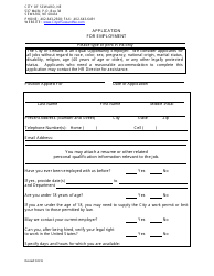 Governmental Employment Application Form - City of Seward, Nebraska