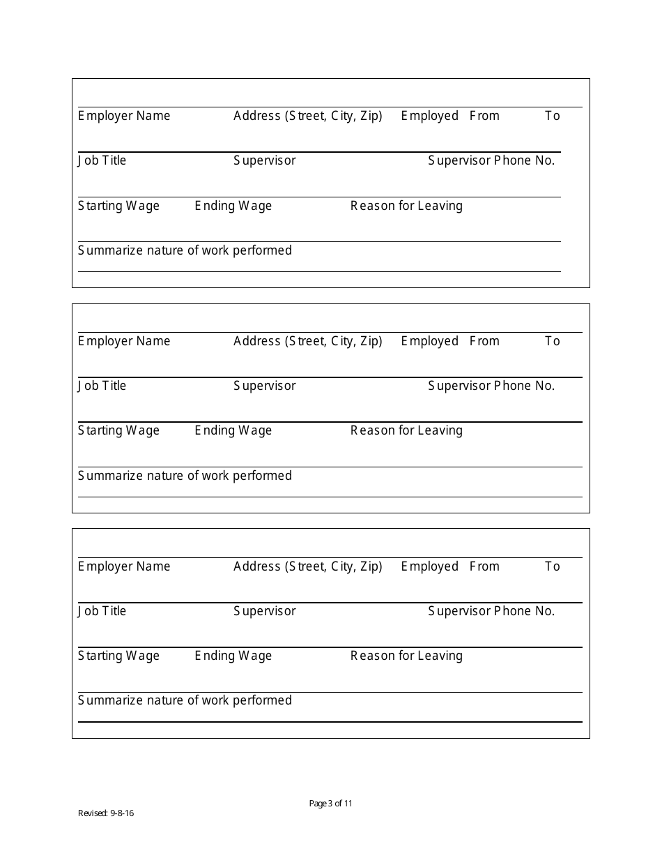 Governmental Employment Application Form - City of Seward, Nebraska, Page 3