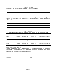 Governmental Employment Application Form - City of Seward, Nebraska, Page 5