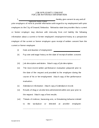 Governmental Employment Application Form - City of Seward, Nebraska, Page 6