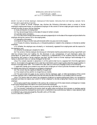 Governmental Employment Application Form - City of Seward, Nebraska, Page 8