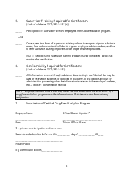 Application for Certification of Drug-Free Workplace Premium Credit Program - Alabama, Page 5