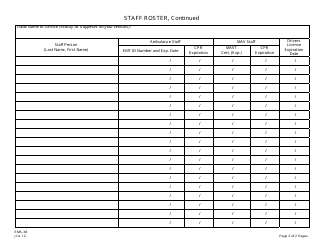 Form EMS-38 Staff Roster - New Jersey, Page 2