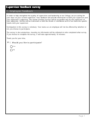 Document preview: College Supervisor Feedback Survey Form