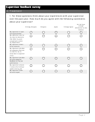 College Supervisor Feedback Survey Form, Page 2