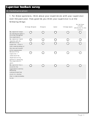 College Supervisor Feedback Survey Form, Page 3