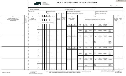 Document preview: Form A-1-131 Public Works Payroll Reporting Form - California
