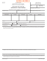 Document preview: Form 2740-1 Application for Land for Recreation or Public Purposes