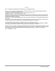 Form 2001-001 Bidder Registration Form - Competitive Land Sale, Page 2