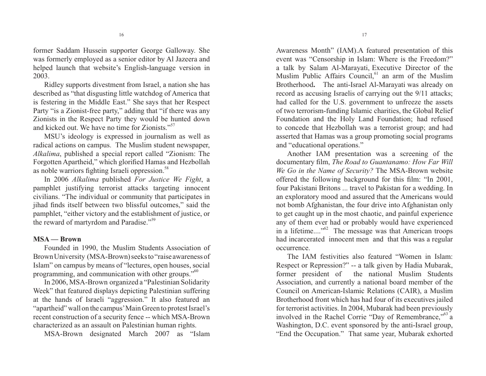 The Muslim Students Association and the Jihad Network - John Perazzo, Page 10