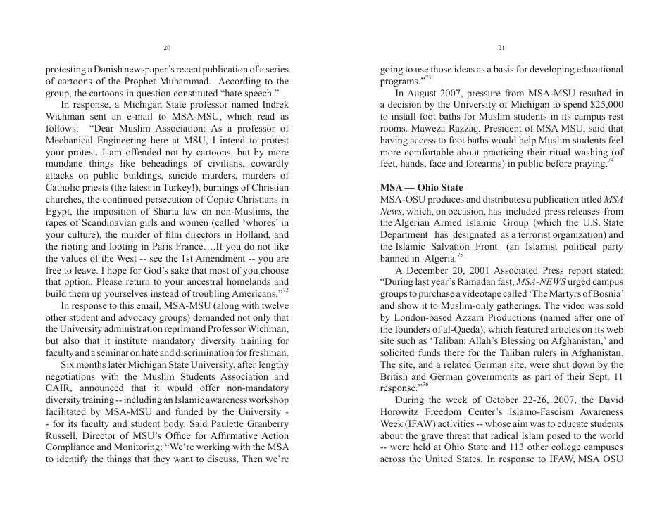 The Muslim Students Association and the Jihad Network - John Perazzo, Page 12
