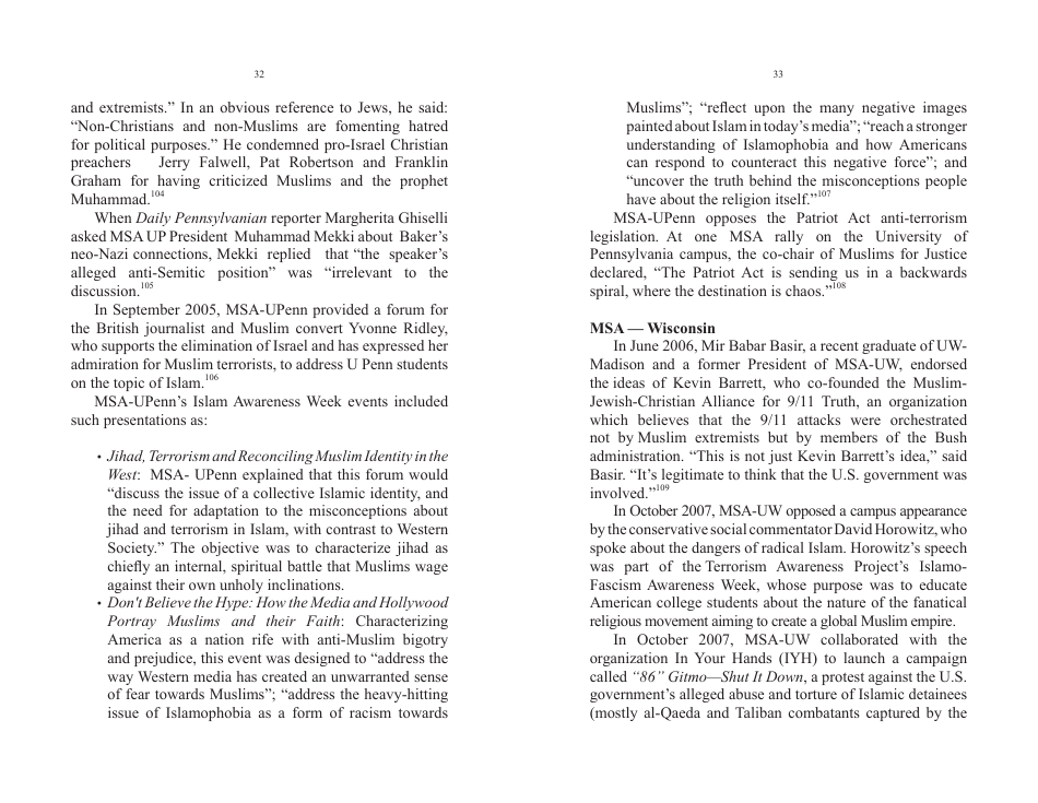 The Muslim Students Association and the Jihad Network - John Perazzo, Page 18