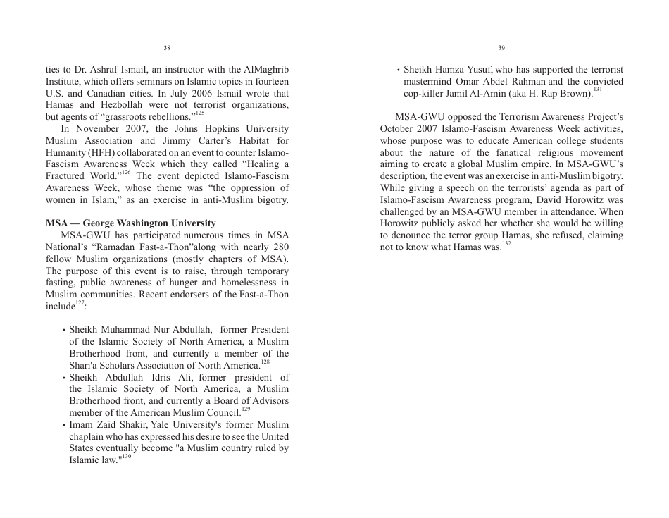 The Muslim Students Association and the Jihad Network - John Perazzo, Page 21