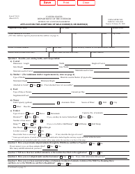 Form 4710-10 Application for Adoption of Wild Horse(S) or Burro(S)