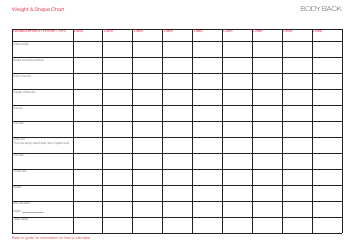Weight and Shape Tracking Chart Template, Page 3