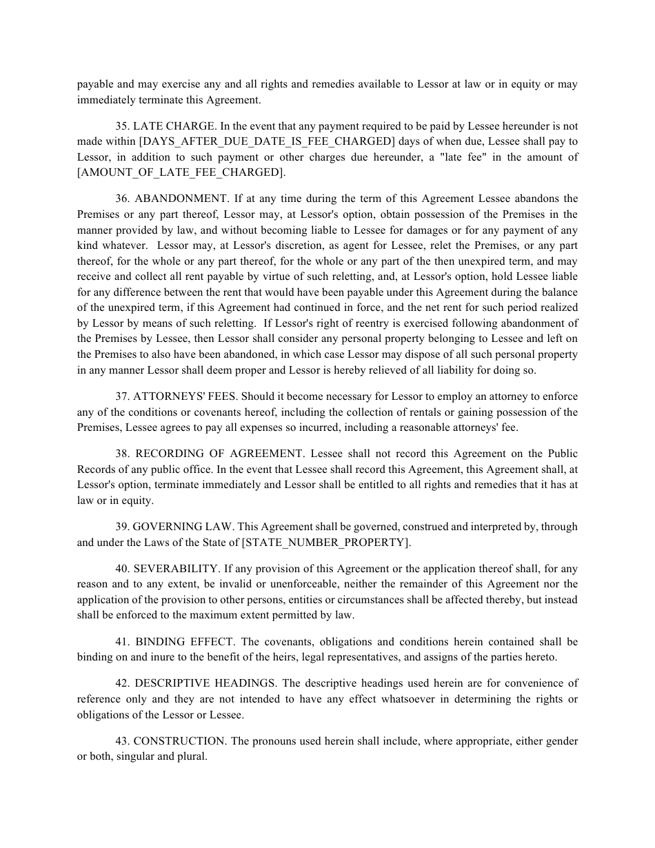 Real Estate Lease Agreement Template, Page 10