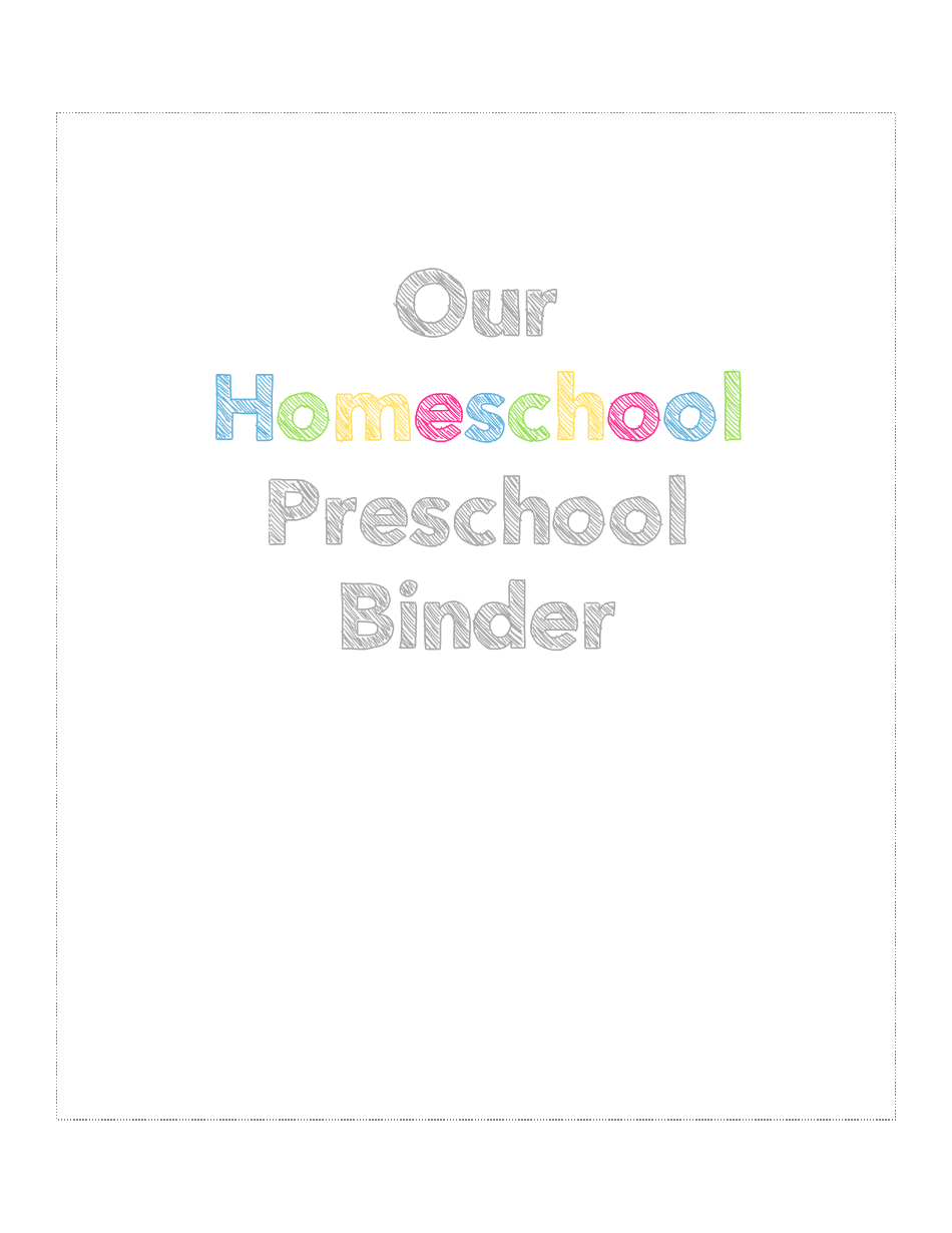 Homeschool Preschool Binder Template Image Preview