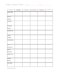 Homeschool Preschool Binder Template With Schedule and Lesson Plans, Page 3