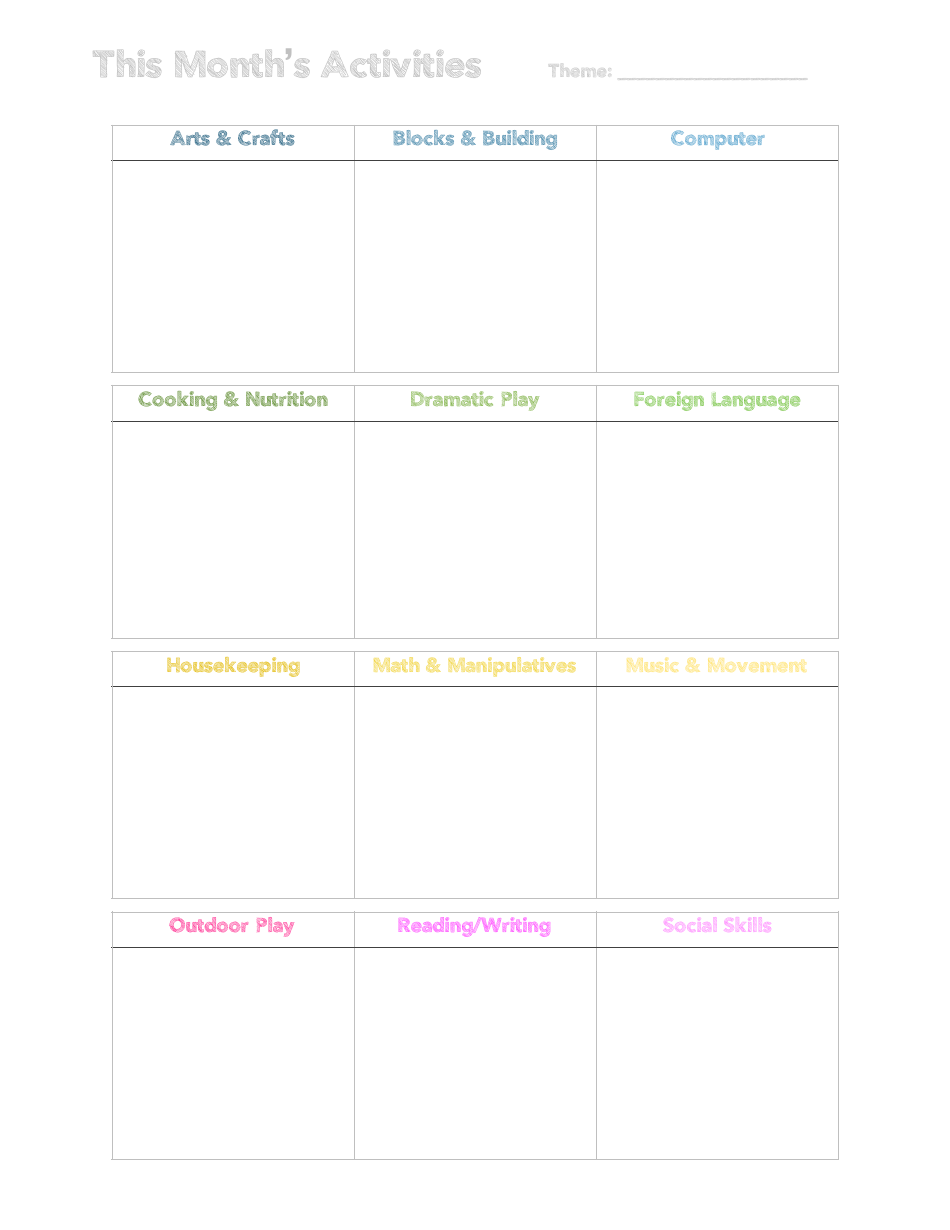 Homeschool Preschool Binder Template With Schedule and Lesson Plans, Page 4