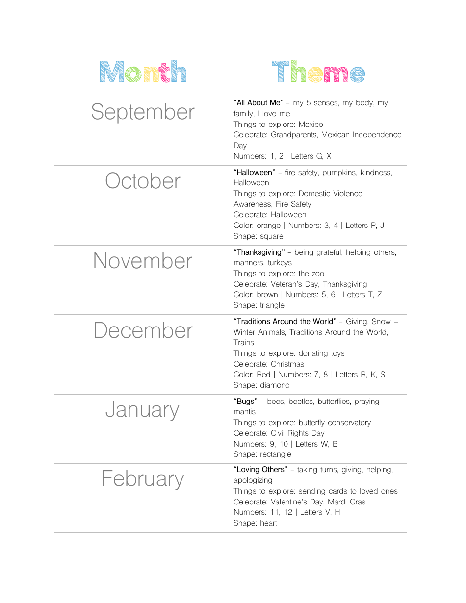 Homeschool Preschool Binder Template With Schedule and Lesson Plans, Page 8