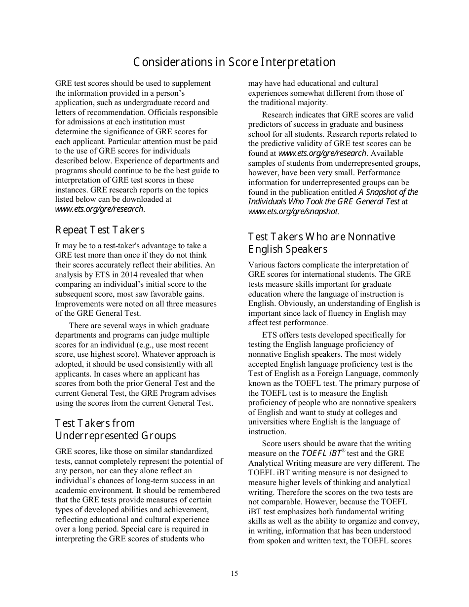 Guide to the Use of Scores, Page 15