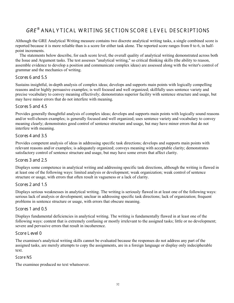 Guide to the Use of Scores, Page 32