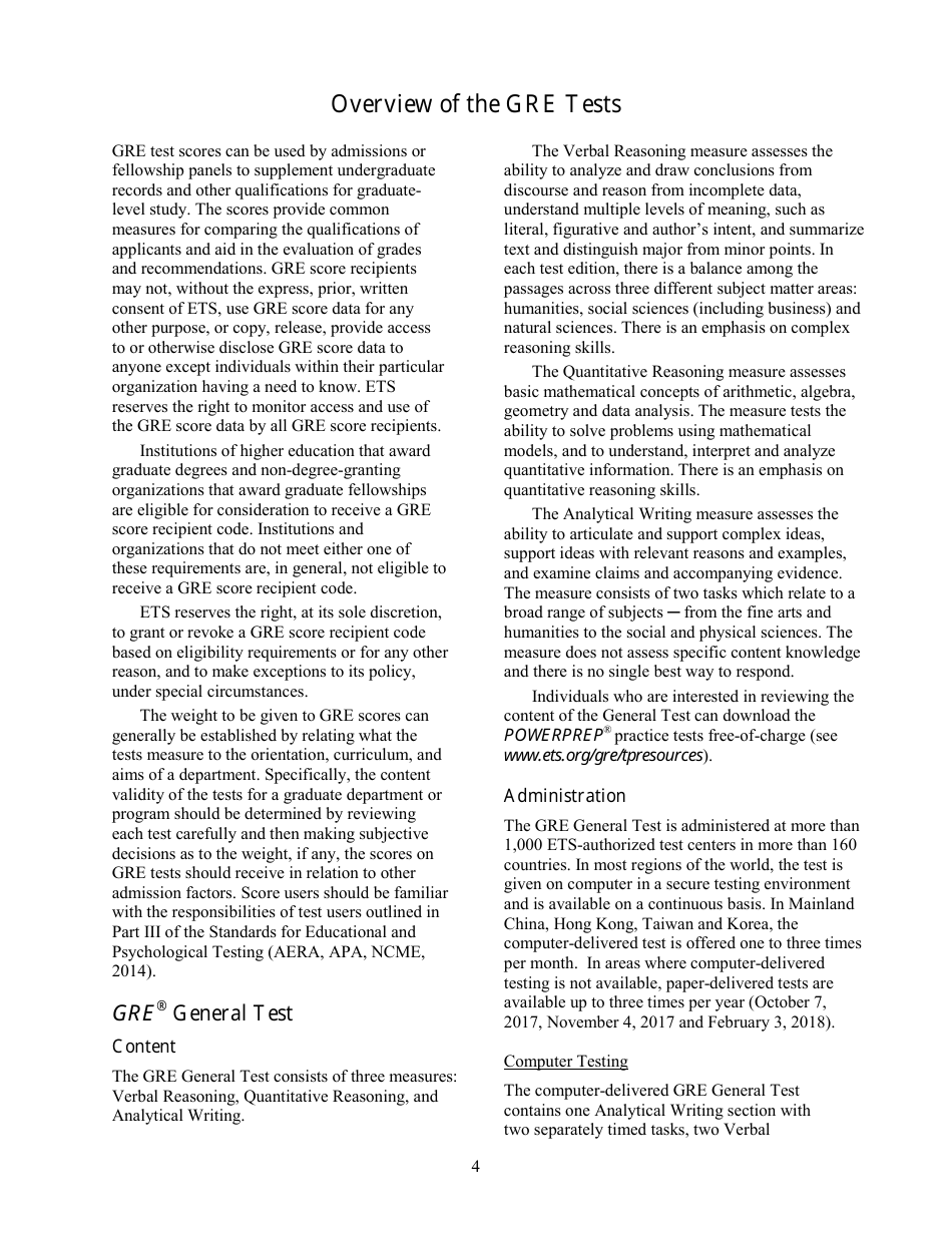 Guide to the Use of Scores, Page 4