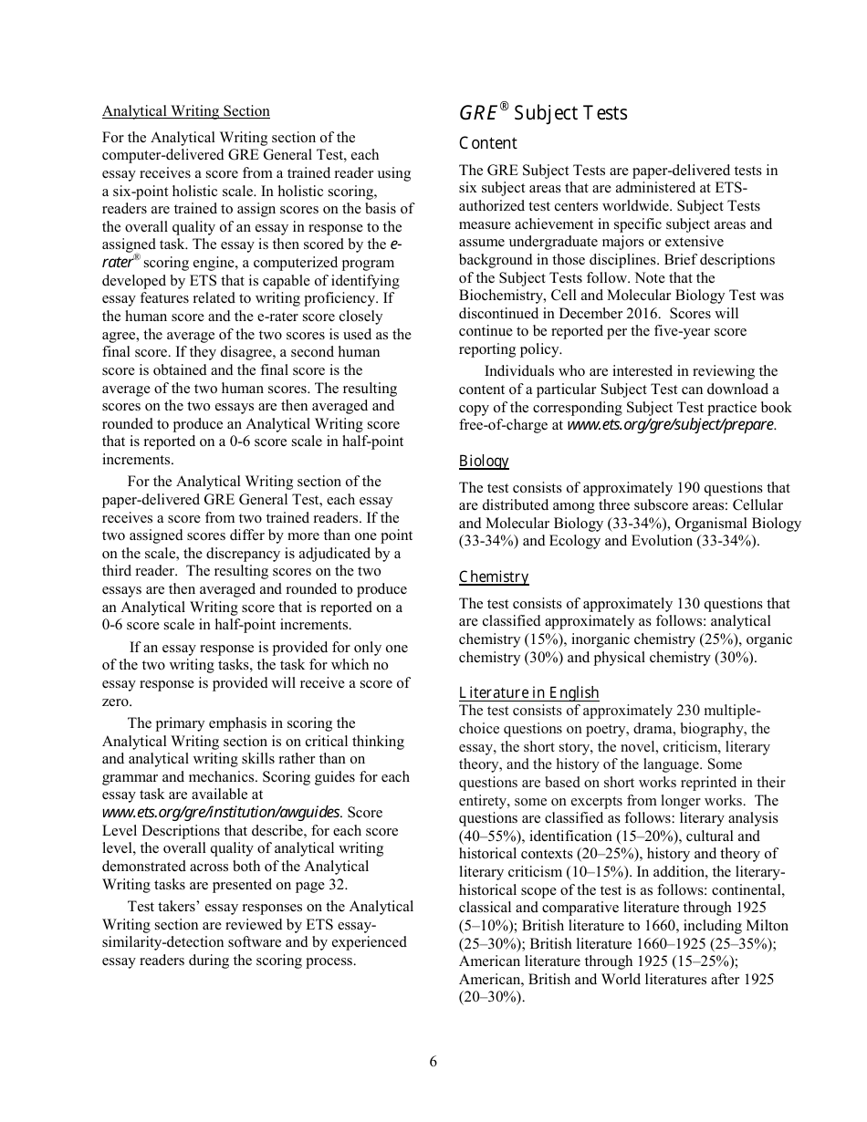 Guide to the Use of Scores, Page 6