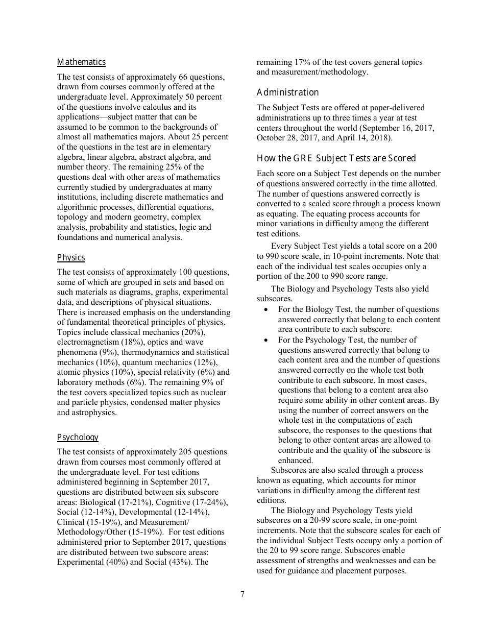 Guide to the Use of Scores, Page 7