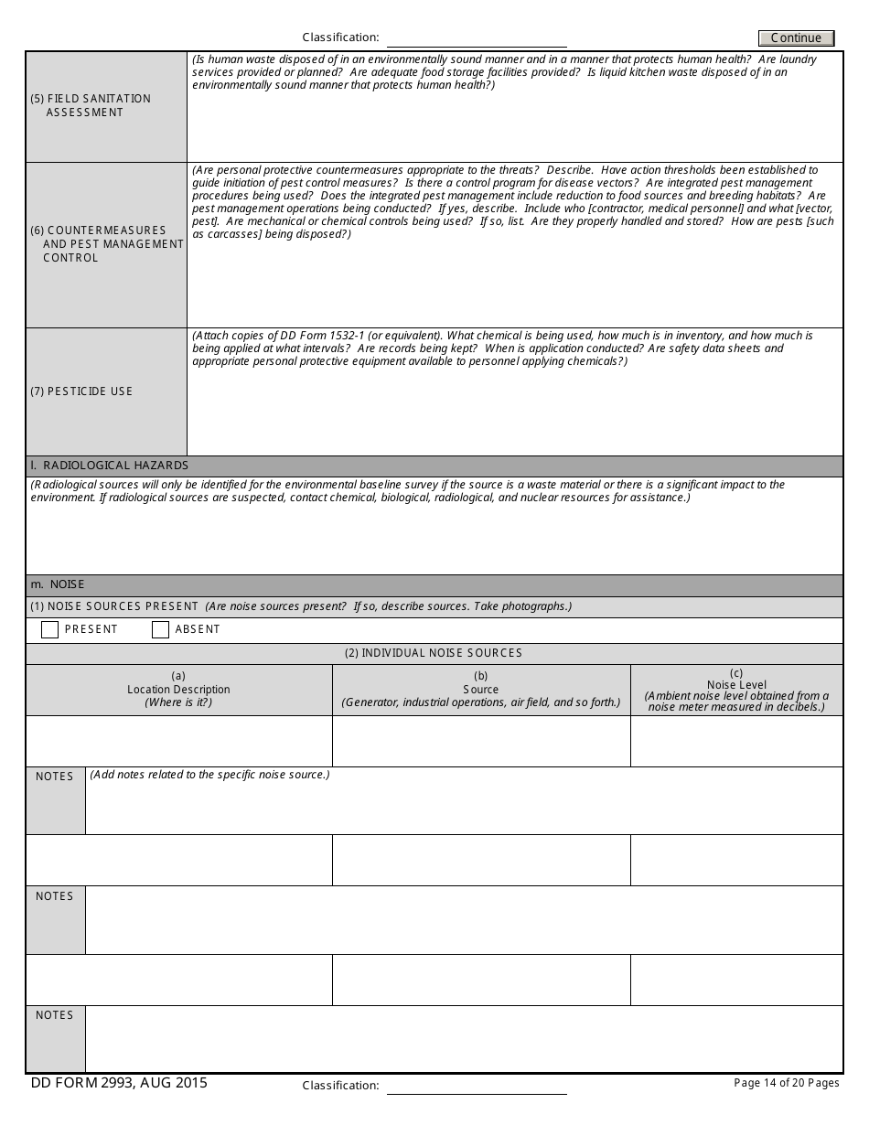 DD Form 2993 Environmental Baseline Survey (Ebs) Checklist, Page 14