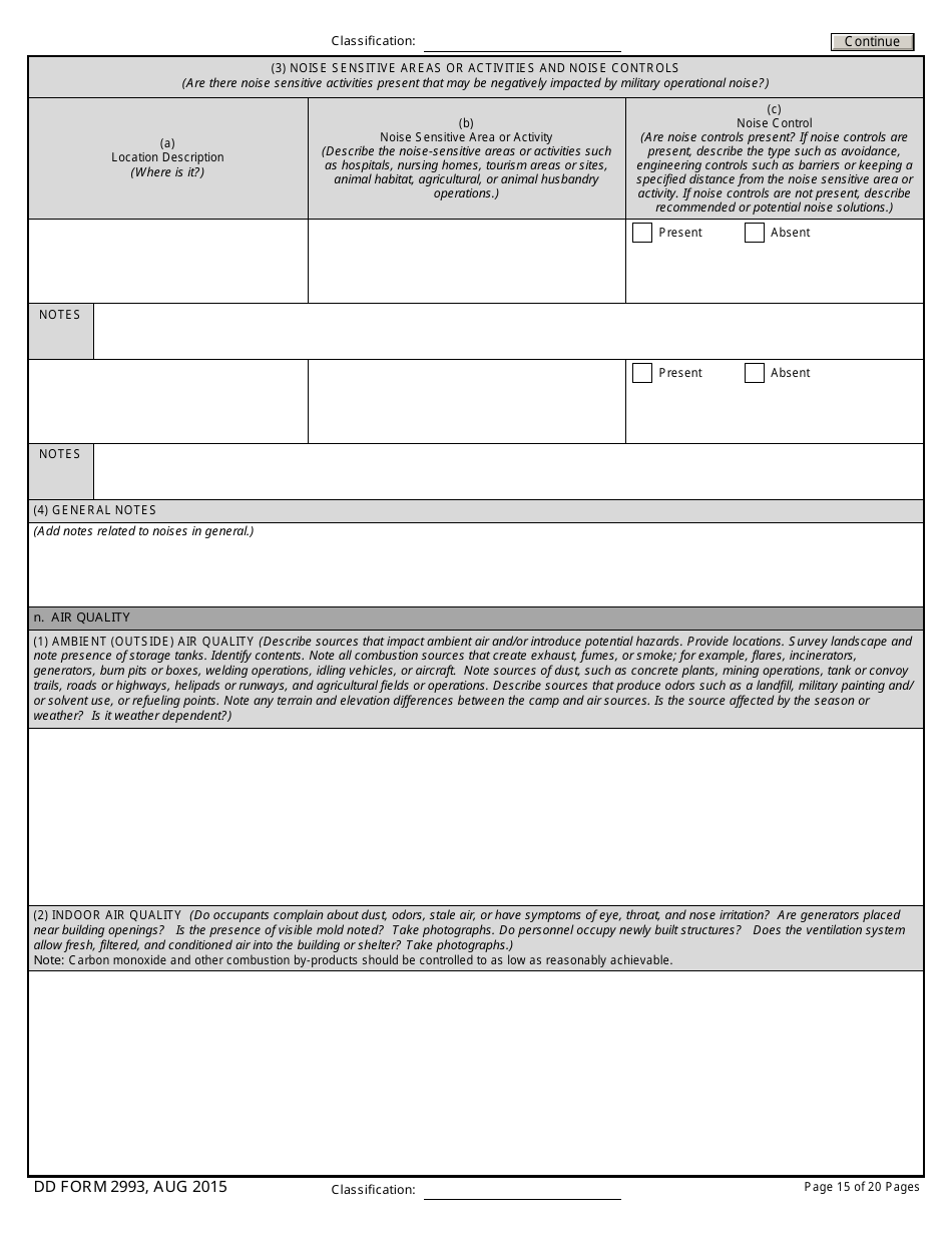 DD Form 2993 Environmental Baseline Survey (Ebs) Checklist, Page 15