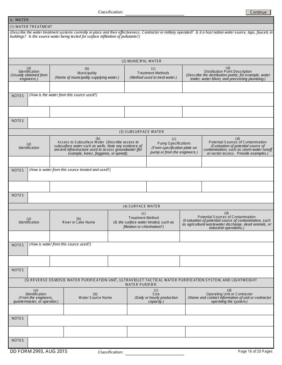 DD Form 2993 Environmental Baseline Survey (Ebs) Checklist, Page 16