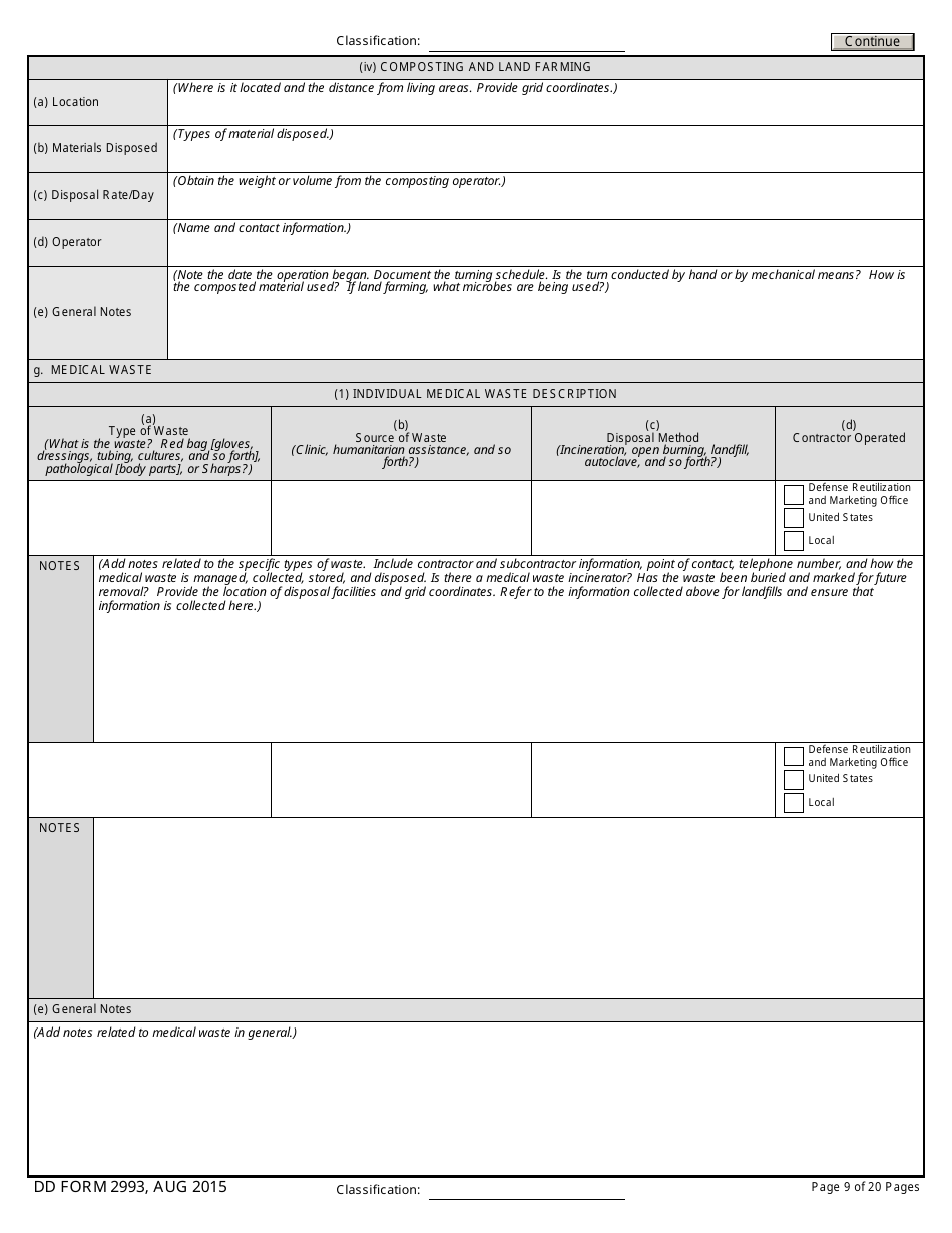 DD Form 2993 Environmental Baseline Survey (Ebs) Checklist, Page 9