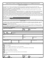 Document preview: DD Form 2987 Computer/Electronic Accommodations Program (CAP) Accommodation Request