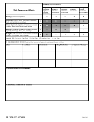 DD Form 2977 Deliberate Risk Assessment Worksheet, Page 2