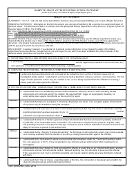 DD Form 2967 Domestic Abuse Victim Reporting Option Statement