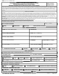 DD Form 2962 Personnel Security System Access Request (Pssar) - Defense Manpower Data Center (Dmdc) - Defense Information System for Security (Diss) Access