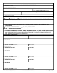 DD Form 2945 Post-government Employment Advice Opinion Request, Page 2