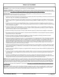 DD Form 2945 Post-government Employment Advice Opinion Request, Page 6
