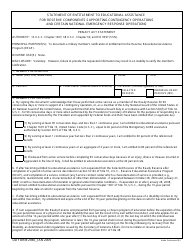 DD Form 2940 Statement of Entitlement to Educational Assistance for Reserve Components Supporting Contingency Operations and Certain National Emergency Response Operations