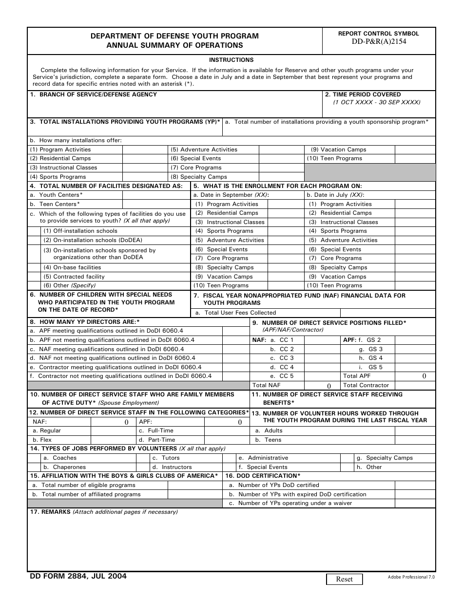 DD Form 2884 Fill Out Sign Online And Download Fillable PDF