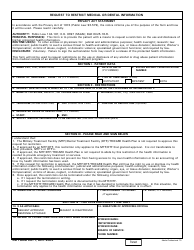 DD Form 2871 Request to Restrict Medical or Dental Information